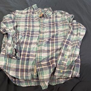 Men's Green Plaid Shirt